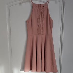 City Studio Blush Pink Halter Midi Dress